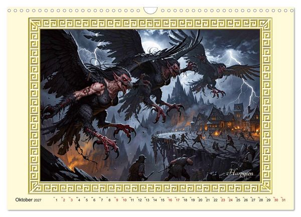 Produktbild: Ungeheuer der griechischen Mythologie (Wandkalender 2027 DIN A3 quer), CALVENDO Monatskalender