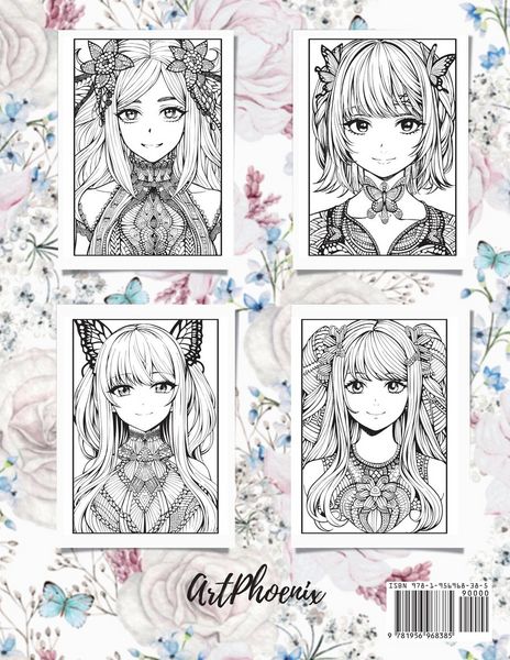 Produktbild: Anime Girls Coloring Book For Adults