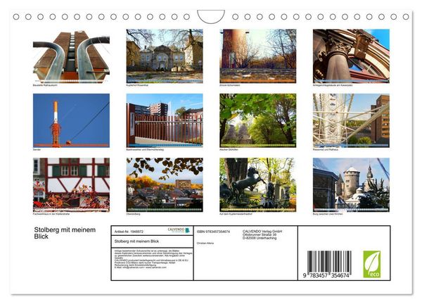 Produktbild: Stolberg mit meinem Blick (Wandkalender 2026 DIN A4 quer), CALVENDO Monatskalender