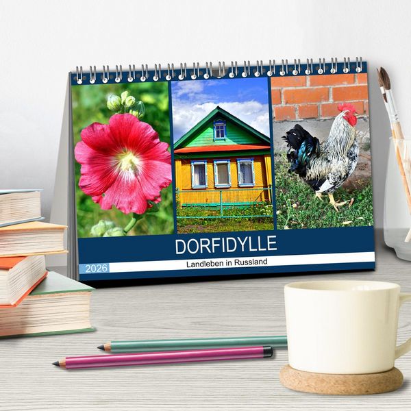 Produktbild: Dorfidylle - Landleben in Russland (Tischkalender 2026 DIN A5 quer), CALVENDO Monatskalender