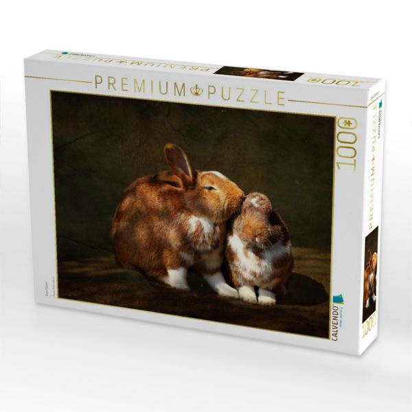 Produktbild: CALVENDO Puzzle Zwei Hasen | 1000 Teile Lege-Gr&ouml;&szlig;e 64x48cm Foto-Puzzle f&uuml;r gl&uuml;ckliche Stunden
