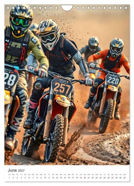 Produktbild: Throttle and thrills - High percentage motocross moments (Wall Calendar 2027 DIN A4 portrait), CALVENDO 12 Month Wall Calendar