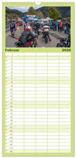 Produktbild: Familienplaner 2026 - Motorr&auml;der am Jochpass mit 5 Spalten (Wandkalender, 21 x 45 cm) CALVENDO