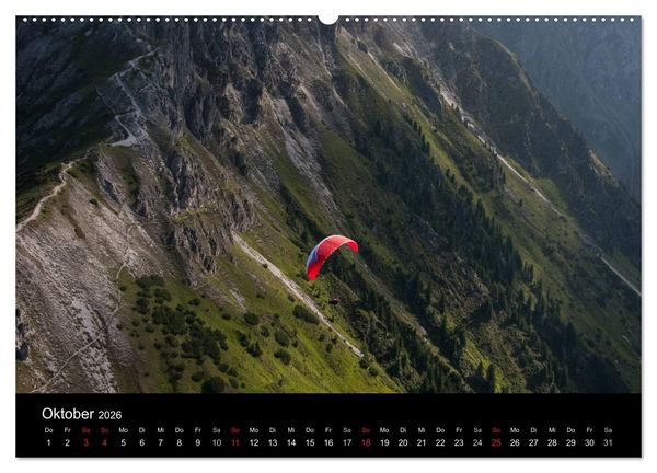 Produktbild: Paragliding - zwischen Himmel und Erde (Wandkalender 2026 DIN A2 quer), CALVENDO Monatskalender
