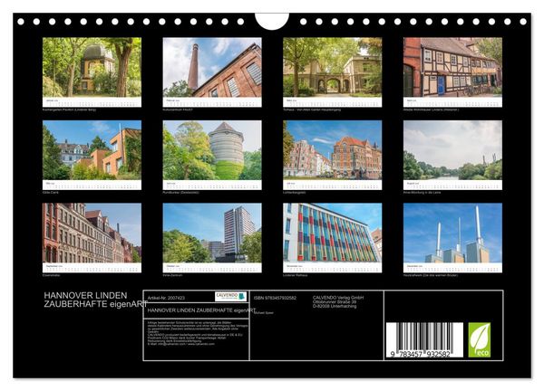 Produktbild: HANNOVER LINDEN ZAUBERHAFTE eigenART (Wandkalender 2026 DIN A4 quer), CALVENDO Monatskalender