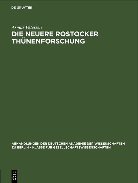 Produktbild: Die neuere Rostocker Th&uuml;nenforschung