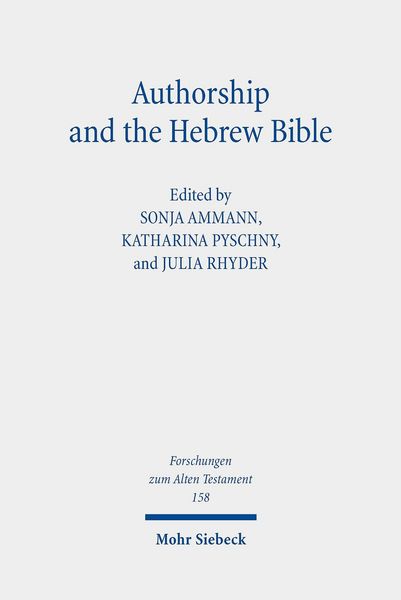Produktbild: Authorship and the Hebrew Bible