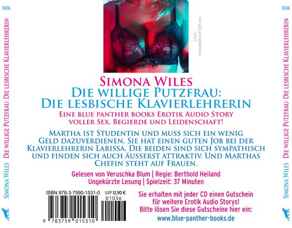 Produktbild: Die willige Putzfrau: Die lesbische Klavierlehrerin | Erotik Audio Story | Erotisches H&ouml;rbuch Audio-CD