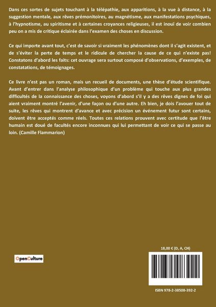 Produktbild: T&eacute;l&eacute;pathie, voyance et pr&eacute;monitions dans les r&ecirc;ves