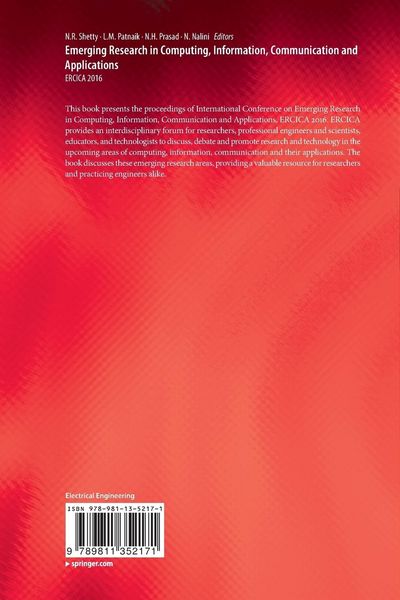 Produktbild: Emerging Research in Computing, Information, Communication and Applications