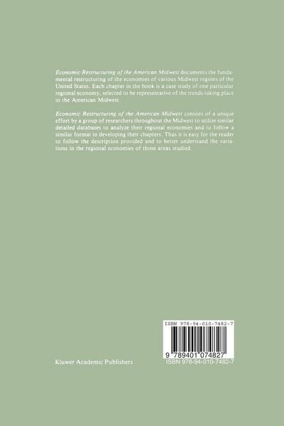 Produktbild: Economic Restructuring of the American Midwest