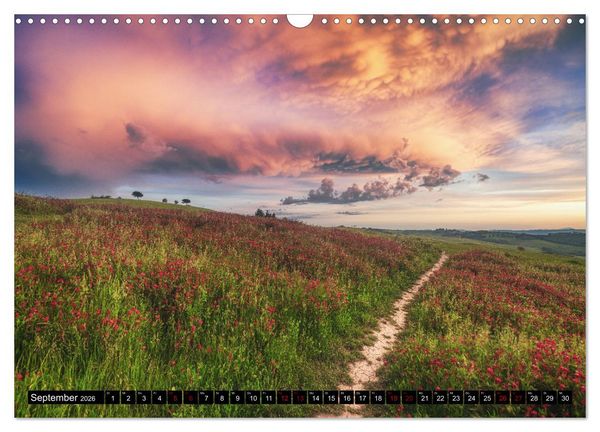 Produktbild: DIE TOSKANA IM FR&Uuml;HLING (Wandkalender 2026 DIN A3 quer), CALVENDO Monatskalender
