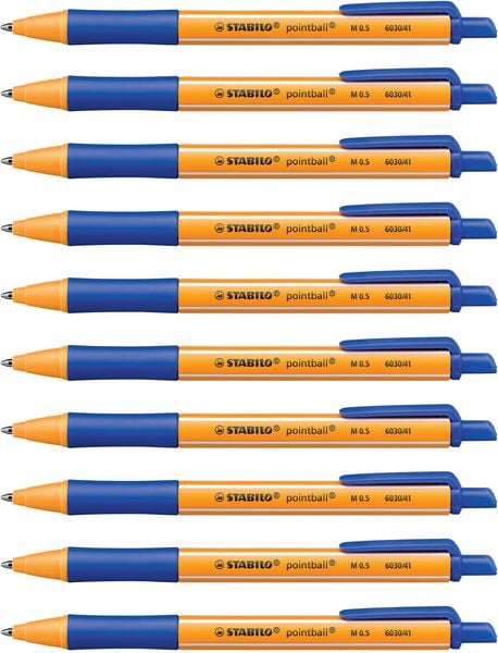 Produktbild: STABILO Druck-Kugelschreiber -   pointball - Einzelstift - blau