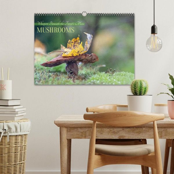 Produktbild: Whispers Beneath the Forest's Moss Mushrooms (Wall Calendar 2026 DIN A3 landscape), CALVENDO 12 Month Wall Calendar