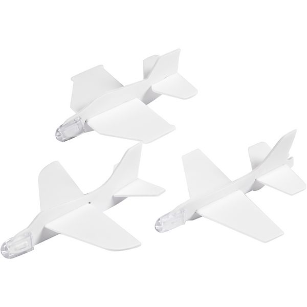 Produktbild: Creativ Company Flugzeug-Sortiment, L 11,5-12,5 cm, B 11-12 cm, Wei&szlig;, 3 Stk