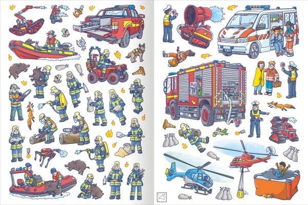Produktbild: Das Metallic-Stickerbuch &ndash; Feuerwehr
