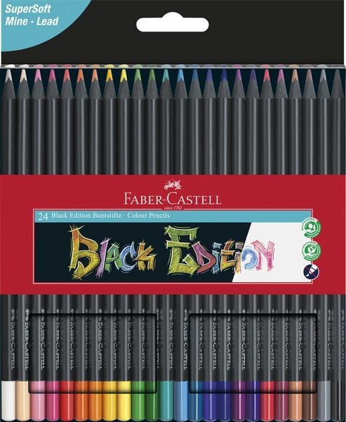 Produktbild: Faber-Castell Buntstifte Black Edition 24er Kartonetui