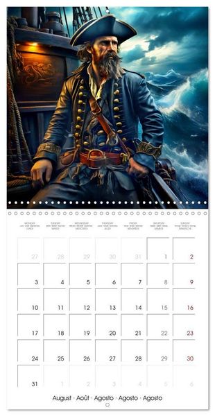 Produktbild: Pirates - Exciting voyages in the Caribbean (Wall Calendar 2026 12 &times; 12 Inch) CALVENDO 12 Month Wall Calendar
