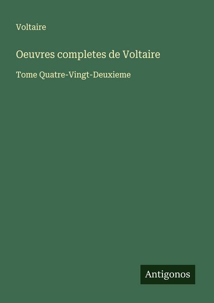 Produktbild: Oeuvres completes de Voltaire