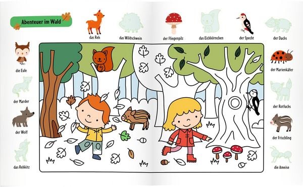 Produktbild: Mein 1. Sticker-Malbuch: Lieblingstiere - Mini-K&uuml;nstler