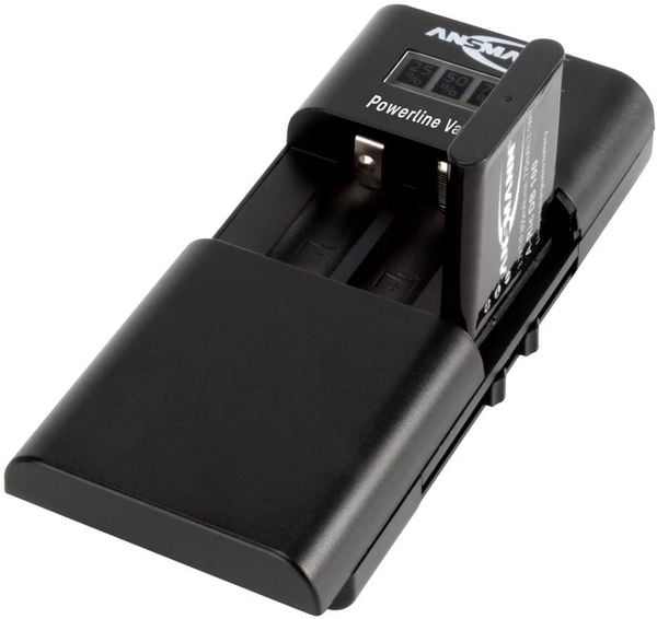 Produktbild: Ansmann Powerline Vario X 1001-0085 Kamera-Ladeger&auml;t Passender Akku LiIon, LiPo, NiMH