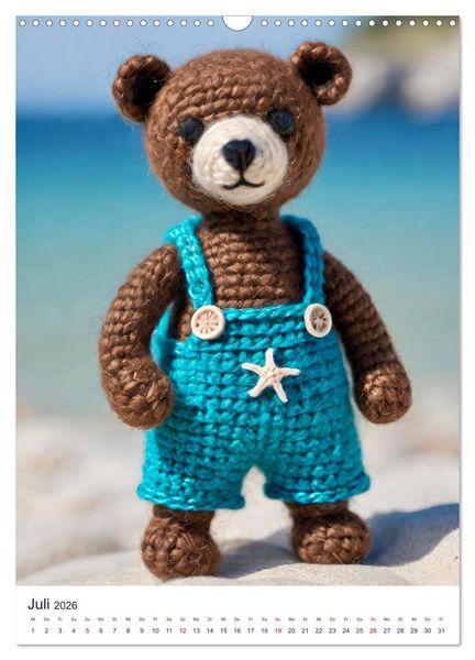 Produktbild: Teddys aus Wolle (Wandkalender 2026 DIN A3 hoch), CALVENDO Monatskalender
