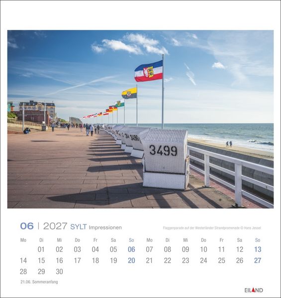 Produktbild: Sylt Impressionen Postkartenkalender 2027