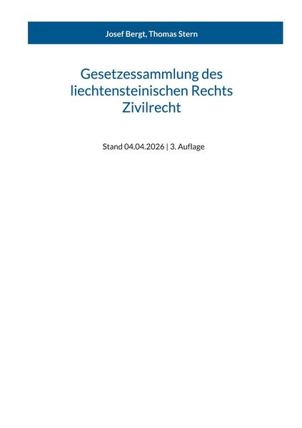 Produktbild: Gesetzessammlung des liechtensteinischen Rechts - Zivilrecht