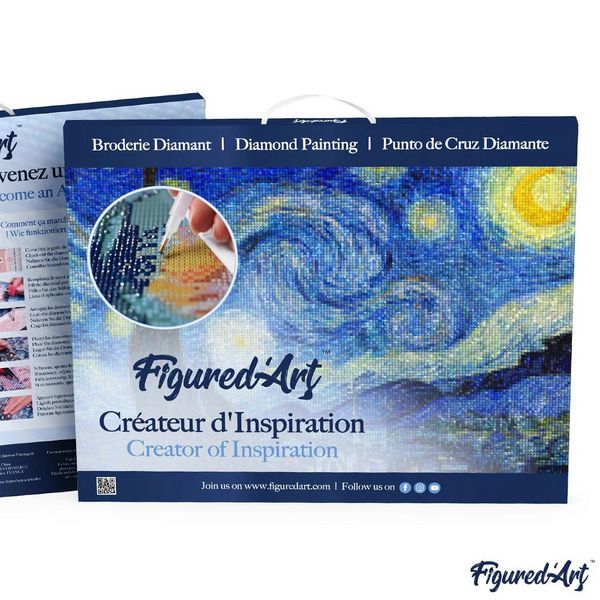 Produktbild: FiguredArt DP-091-Y - Diamond Painting, Baum des Lebens 2, Leinwand-Keilrahmen 40x50cm, Diamond Painting Set