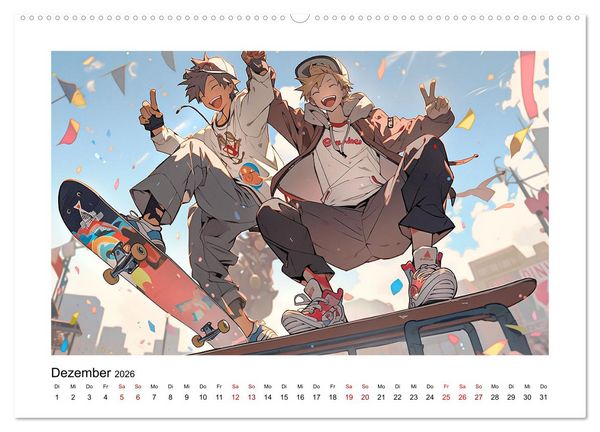 Produktbild: Der Jungen-Kalender (Wandkalender 2026 DIN A2 quer), CALVENDO Monatskalender