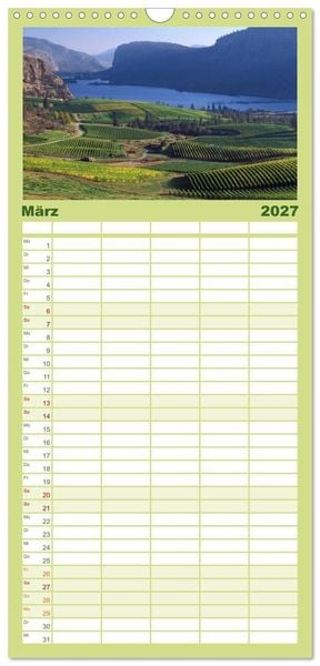 Produktbild: Familienplaner 2027 - KANADA Christian Heeb mit 5 Spalten (Wandkalender, 21 x 45 cm) CALVENDO