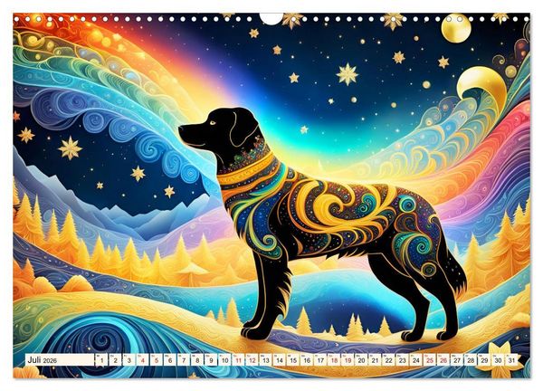 Produktbild: Tiere aus Regenbogenfarben (Wandkalender 2026 DIN A3 quer), CALVENDO Monatskalender