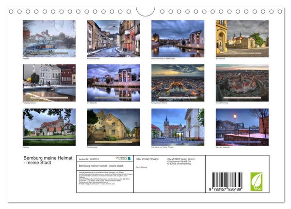 Produktbild: Bernburg meine Heimat - meine Stadt (Wandkalender 2026 DIN A4 quer), CALVENDO Monatskalender
