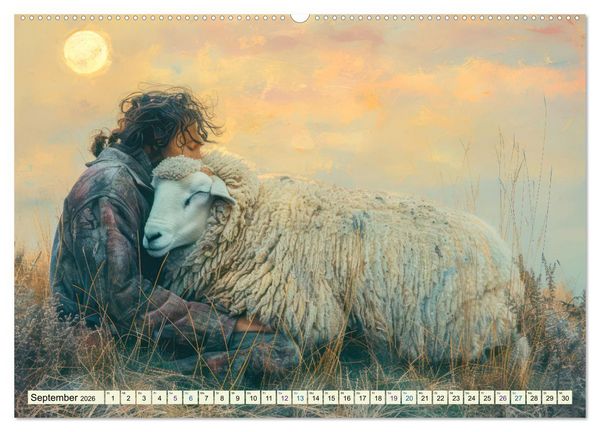 Produktbild: Bei den Schafen - Malerische Reise (Wandkalender 2026 DIN A2 quer), CALVENDO Monatskalender