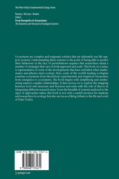 Produktbild: From Energetics to Ecosystems: The Dynamics and Structure of Ecological Systems