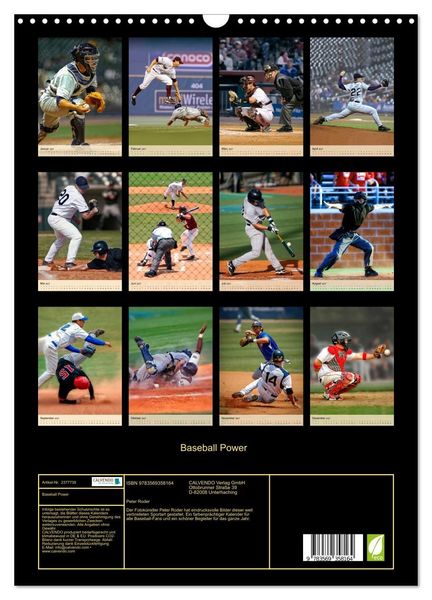 Produktbild: Baseball Power (Wandkalender 2027 DIN A3 hoch), CALVENDO Monatskalender