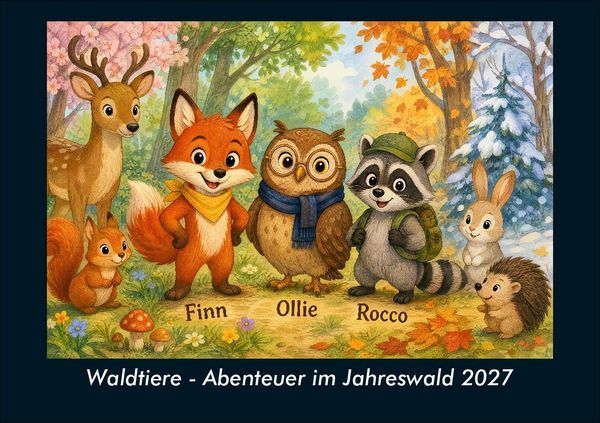 Produktbild: Waldtiere - Abenteuer im Jahreswald 2027 Fotokalender DIN A5