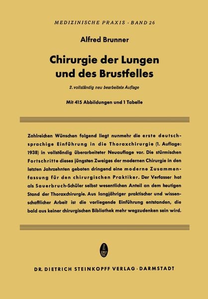 Produktbild: Chirurgie der Lungen und des Brustfelles