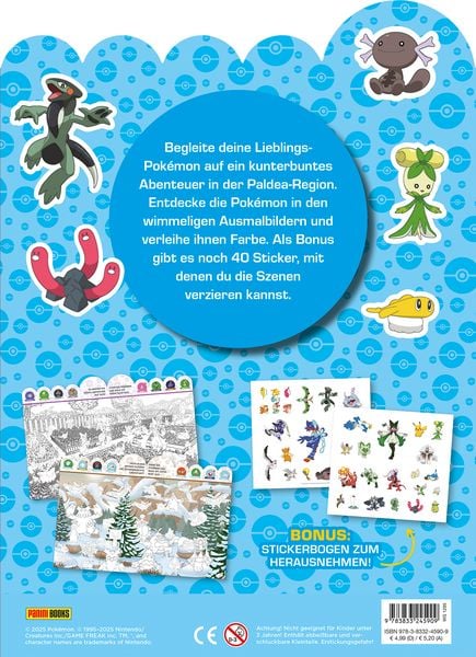 Produktbild: Pok&eacute;mon: Das verr&uuml;ckte Wimmelmalbuch - Entdecke Paldea!