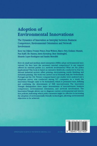 Produktbild: Adoption of Environmental Innovations