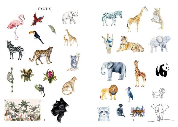Produktbild: Bullet Journal Stickerbuch &ndash; Tiere: 600 Tiere aus aller Welt &ndash;&nbsp;von s&uuml;&szlig; bis exotisch