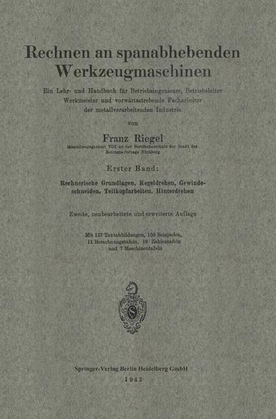 Produktbild: Rechnen an spanabhebenden Werkzeugmaschinen