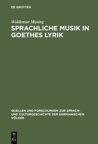 Produktbild: Sprachliche Musik in Goethes Lyrik