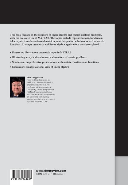 Produktbild: Linear Algebra and Matrix Computations with MATLAB&reg;