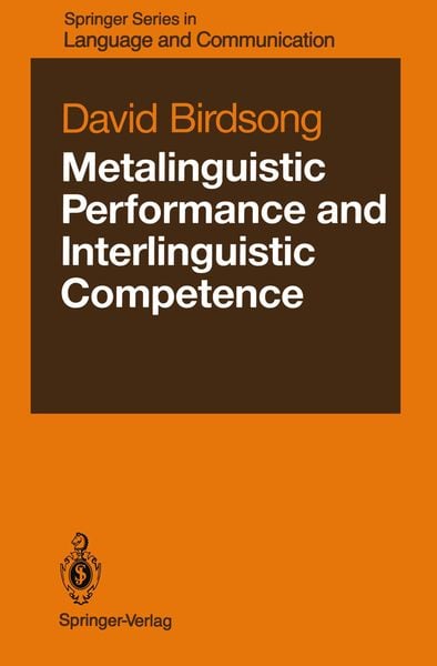Produktbild: Metalinguistic Performance and Interlinguistic Competence