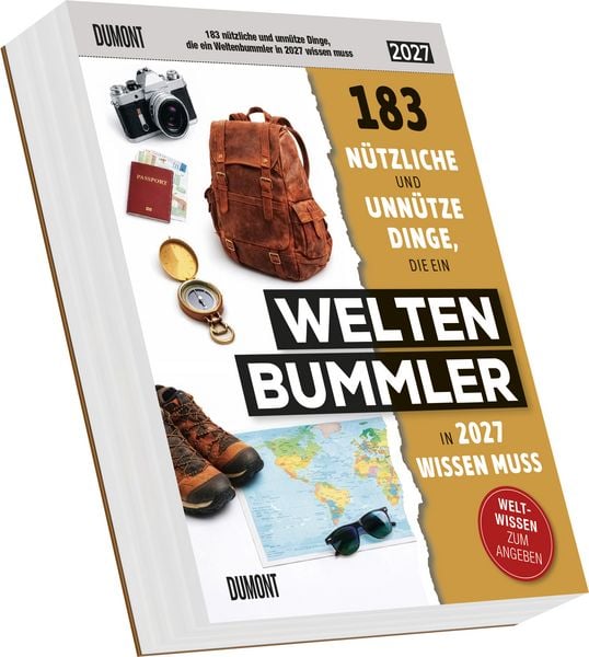 Produktbild: 183 n&uuml;tzliche und unn&uuml;tze Dinge, die ein Weltenbummler in 2027 wissen muss