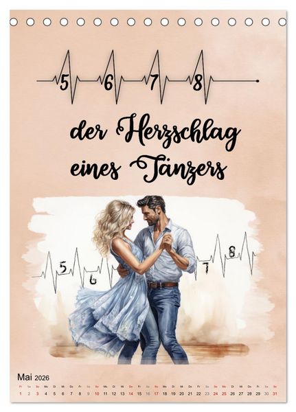 Produktbild: Tanzspr&uuml;che (Tischkalender 2026 DIN A5 hoch), CALVENDO Monatskalender