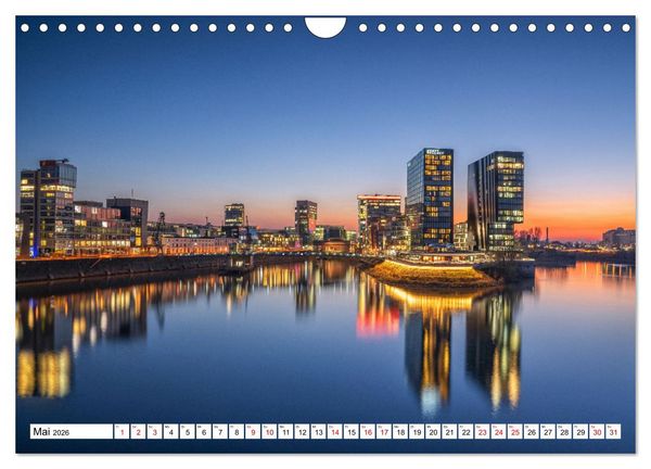 Produktbild: Urbane Impressionen. D&uuml;sseldorf - Moderne Stadt mit gr&uuml;nem Herz. (Wandkalender 2026 DIN A4 quer), CALVENDO Monatskalender
