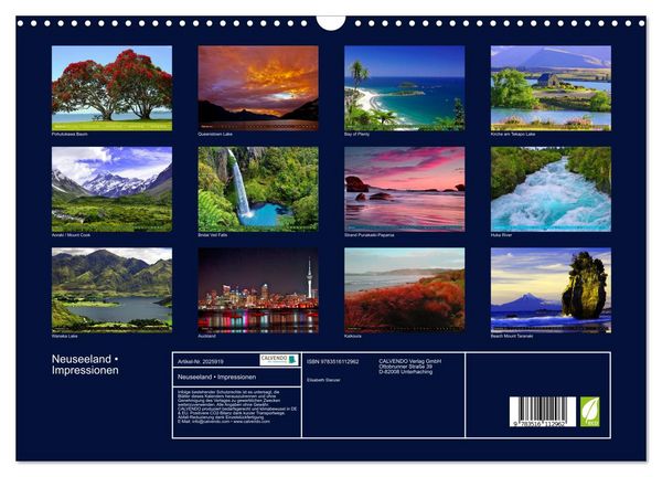 Produktbild: Neuseeland &bull; Impressionen (Wandkalender 2026 DIN A3 quer), CALVENDO Monatskalender