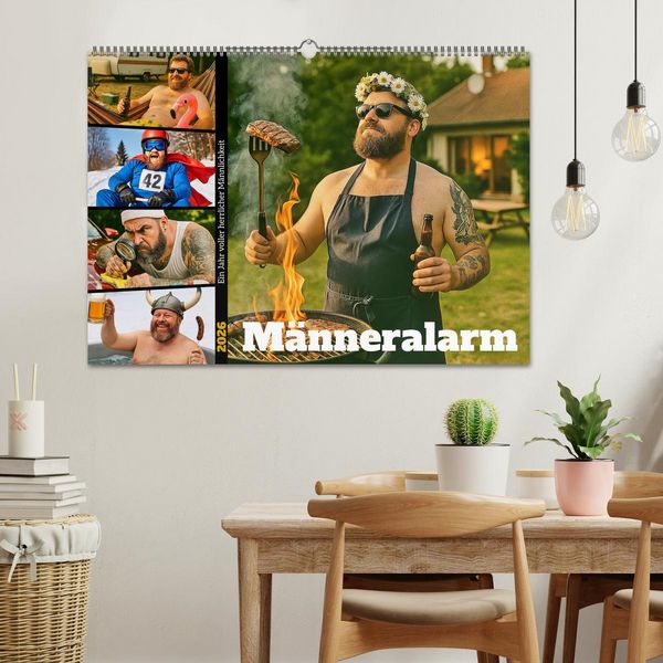 Produktbild: M&auml;nneralarm - Ein Jahr voller herrlicher M&auml;nnlichkeit (Wandkalender 2026 DIN A2 quer), CALVENDO Monatskalender